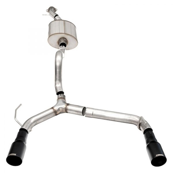 Corsa Exhaust Corsa 21208BPC 2.75 in. Sport 304 SS Cat-Back Exhaust System with Split Rear Exit C1M-21208BPC - main